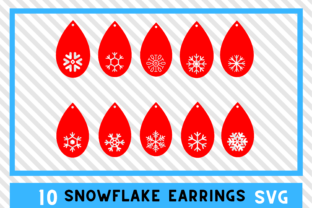 10 Christmas Snowflake Earrings for Crafts