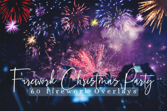 60 Firework Christmas Party Overlays Add-Ons