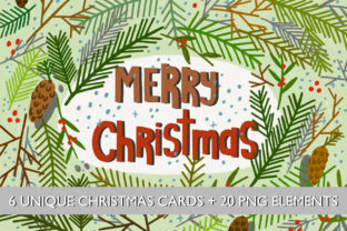 Christmas Cards 20 Elements Print Templates
