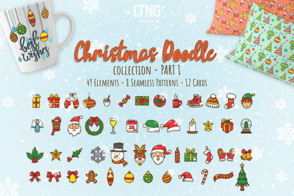 Christmas Doodle Graphic Element Part