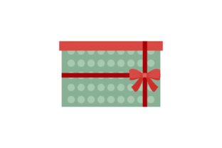 Christmas Gift in Green Wrapping Paper for Logos