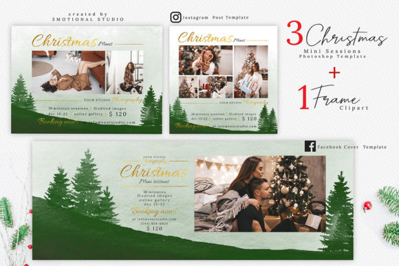 Christmas Mini Session Template: A Graphic Templates Pick for Seasonal Design