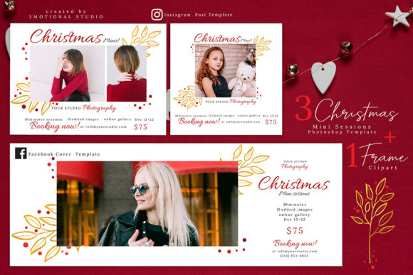 Christmas Mini Sessions Template 04 Graphic Templates