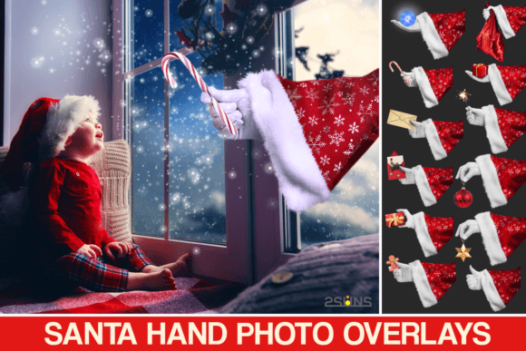 Christmas Overlays Santa Claus Hand Layer Styles