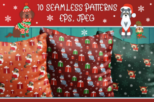 Christmas Patterns with Dogs: A Festive Graphic Design Asset