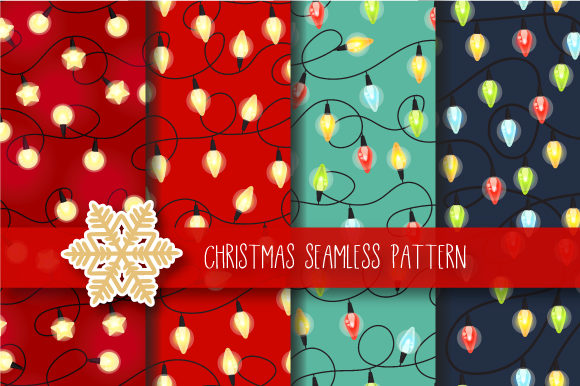 Christmas Seamless Pattern Garland