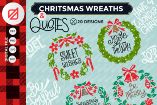 Christmas Wreaths and Quote Cutting File for Crafts
