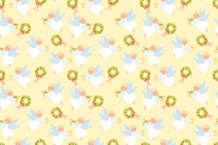 Cute Christmas Angle Seamless Pattern