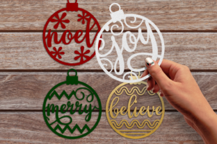 Papercut Christmas Word Ornaments for Crafts